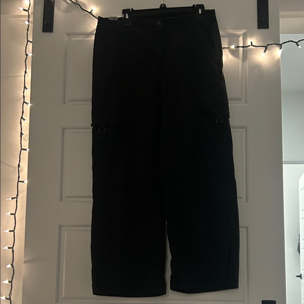 Women’s Wide Leg Black Cargo Pants